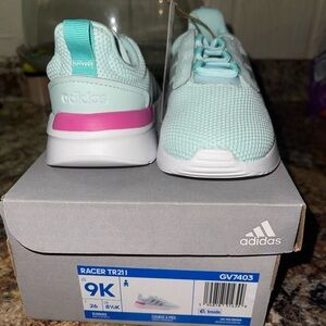 Adidas Kids Racer TR21 Sneakers - Mint and Pink